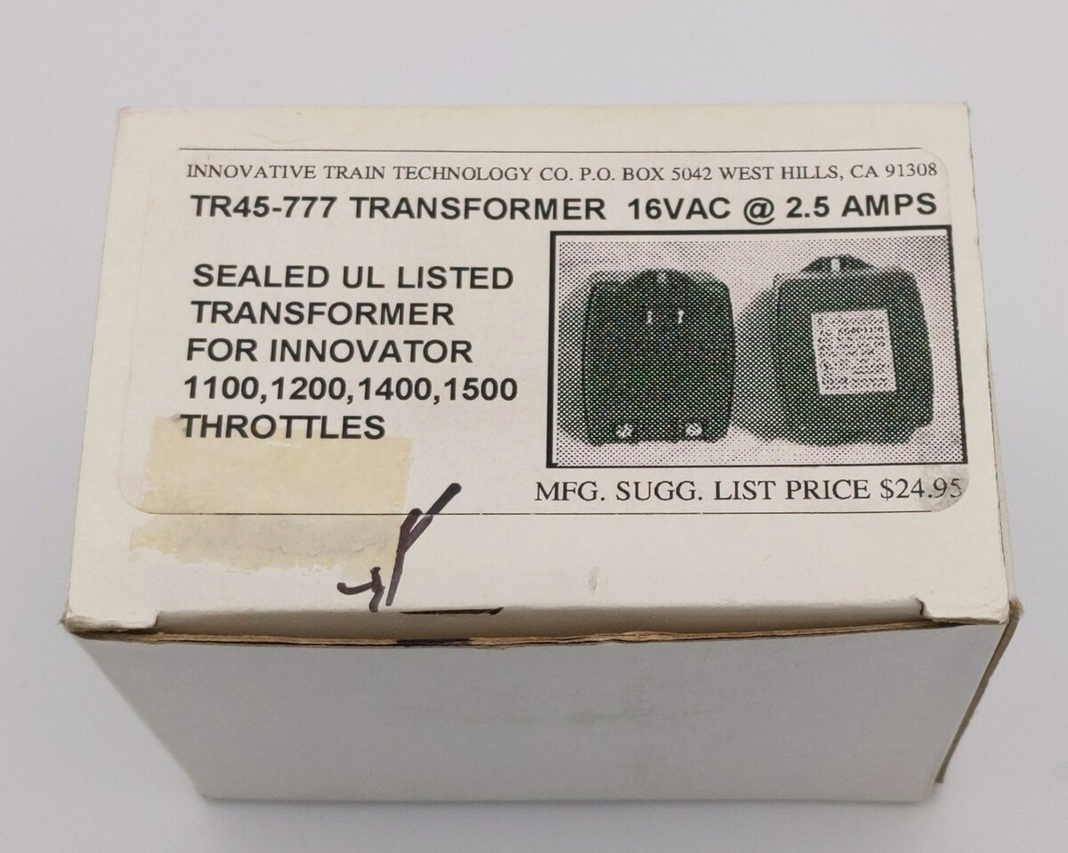 Innovative Train Technology TR45-777 Transformer 16VAC @ 2.5 AMPS