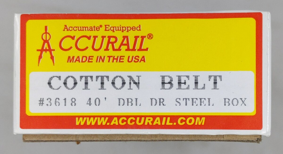 Accurail 3618 HO Scale Cotton Belt 40' Double Door Steel Boxcar Road #: 46428