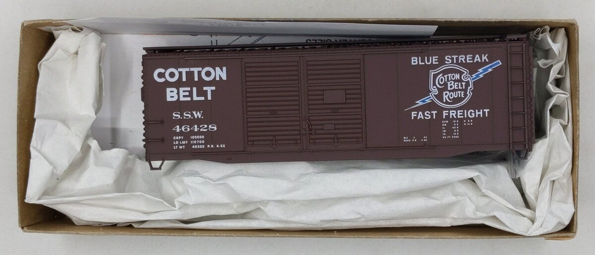 Accurail 3618 HO Scale Cotton Belt 40' Double Door Steel Boxcar Road #: 46428