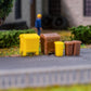 Faller 272926 N Brown and Yellow Waste Bin Set