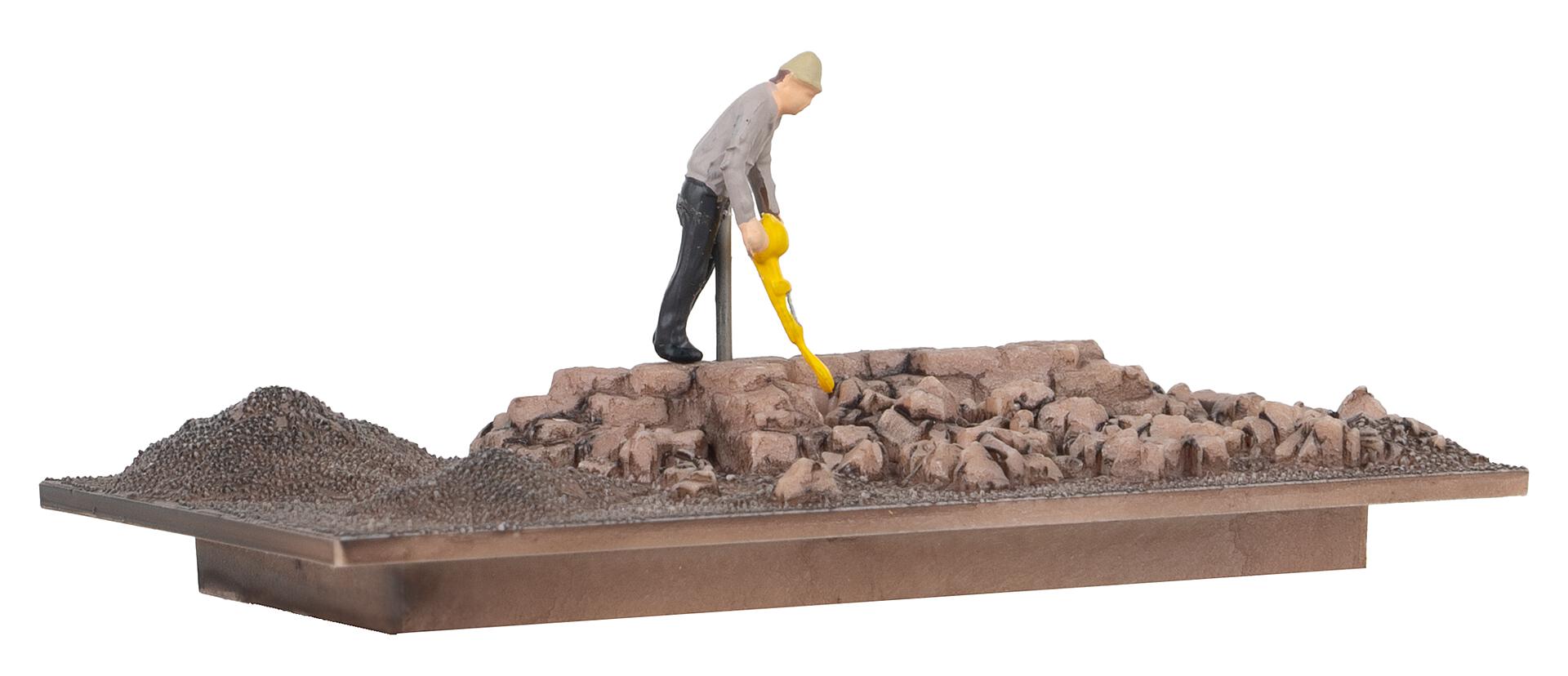 Faller 180693 HO Construction Worker with Compressor Building Kit