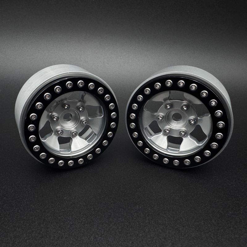 Reef's RC REEFS260 1.9 "Granite" Aluminum Beadlock Wheels w/Hubs (Pack of 2)