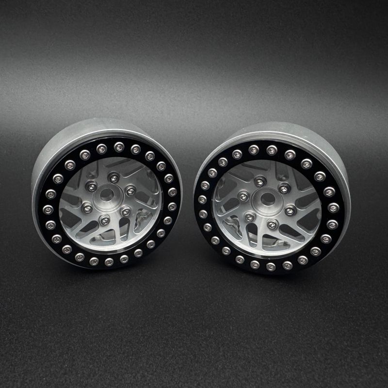 Reef's RC REEFS261 1.9 "Crossman" Aluminum Beadlock Wheels w/Hubs (Pack of 2)