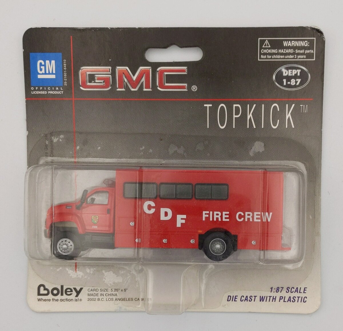 Boley 3021-11 1:87 GM Dept of California Forestry Crew Fire Vehicle