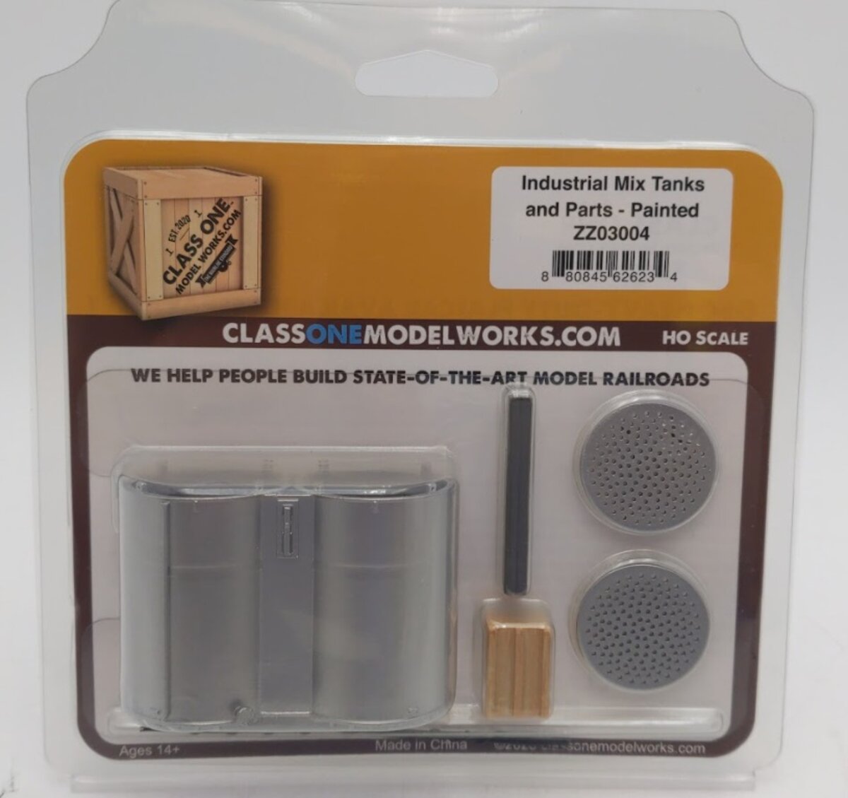 Class One Model Works ZZ03004 HO Industrial Mix Tanks Load & Parts Painted Kit