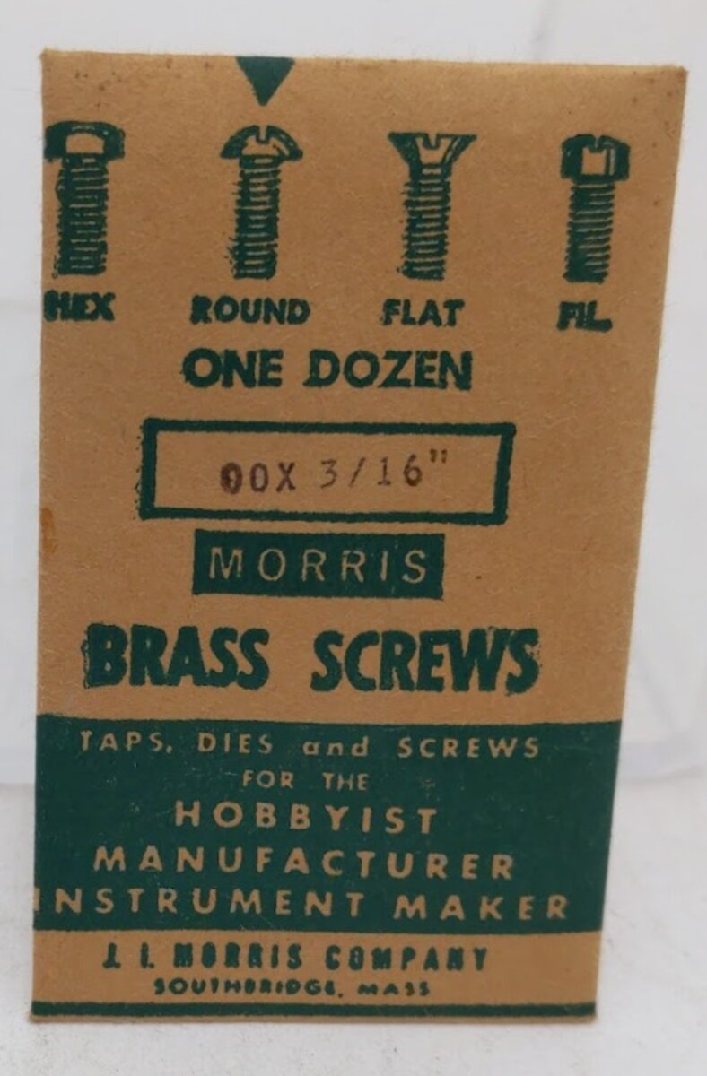 Acme 316 By Morris Brass Screws 00X 3/16" Length Machine Screw Vintage Pack