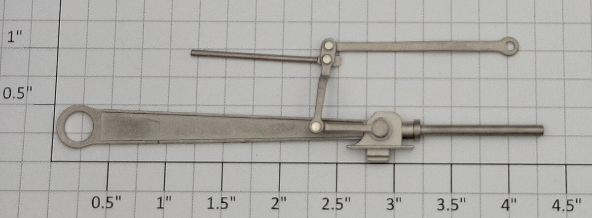 MTH EC-1120001A Premier GS-4 Left Hand Nickel Main Rod and Crosshead Assembly