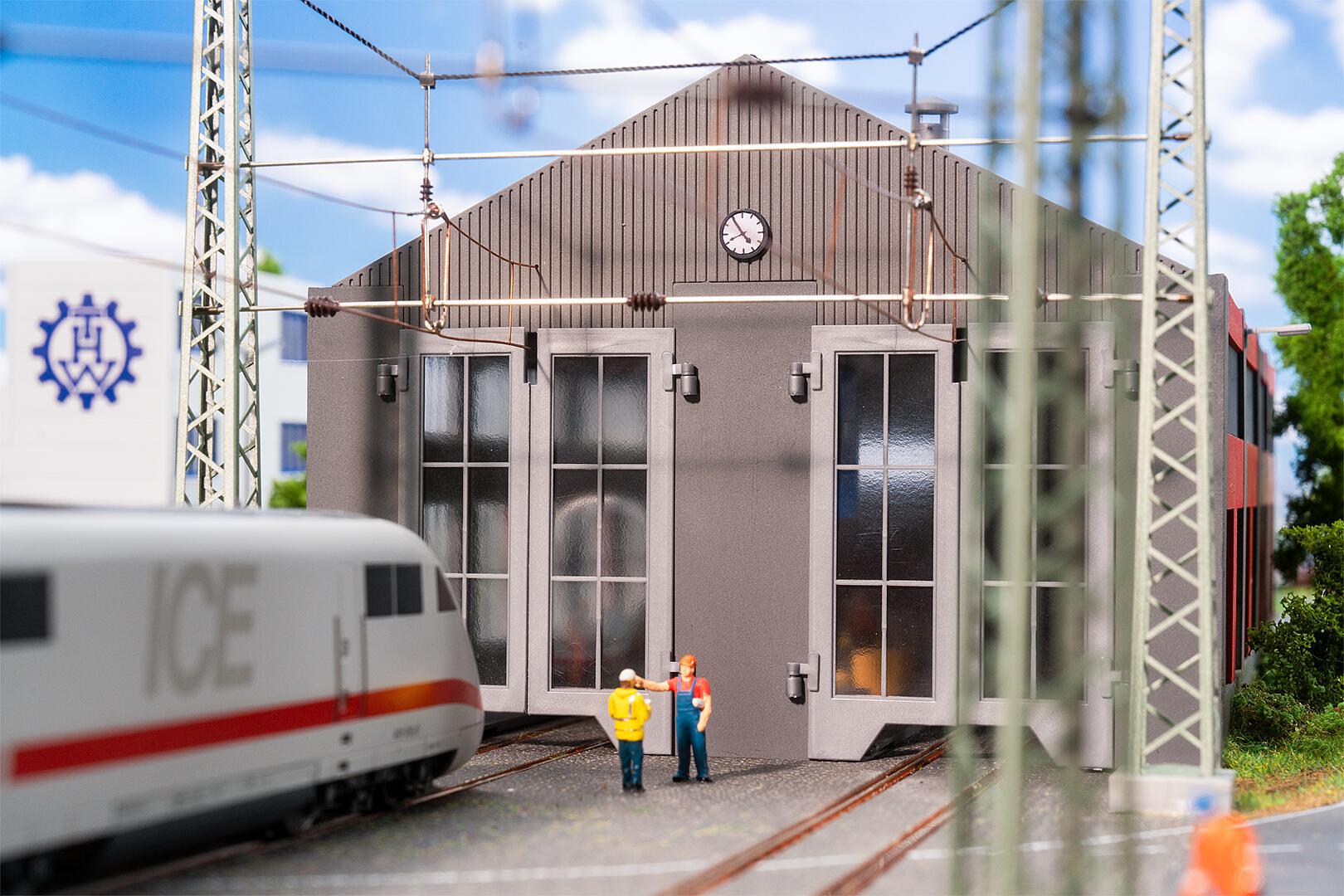 Faller 120079 HO 2 Stall Electric Locomotive Shed Building Kit