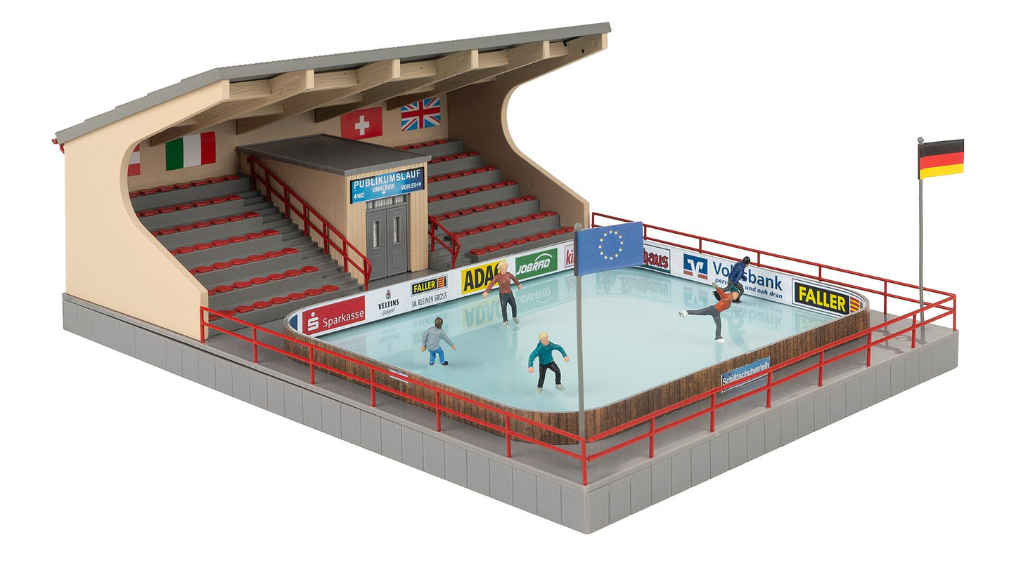 Faller 134005 HO Artificial Ice Rink with Moving Figures Building Kit