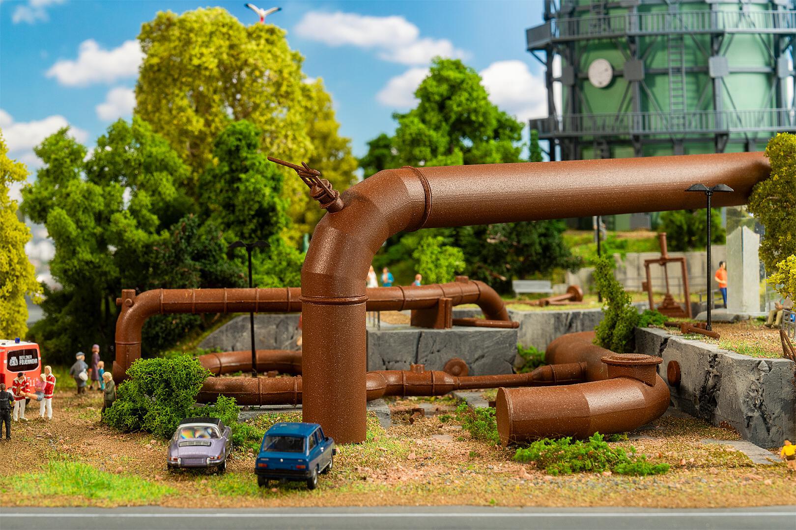 Faller 180327 HO Industrial Piping Set Building Kit
