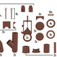 Faller 180327 HO Industrial Piping Set Building Kit