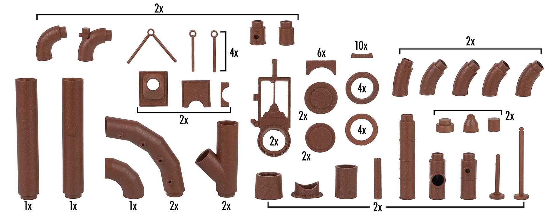 Faller 180327 HO Industrial Piping Set Building Kit