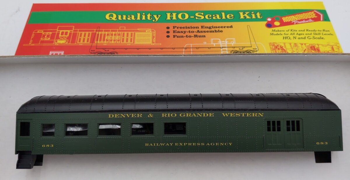 Roundhouse 06240 HO 60' Harriman Combine Denver&Rio Grande Western/REA # 683 Kit