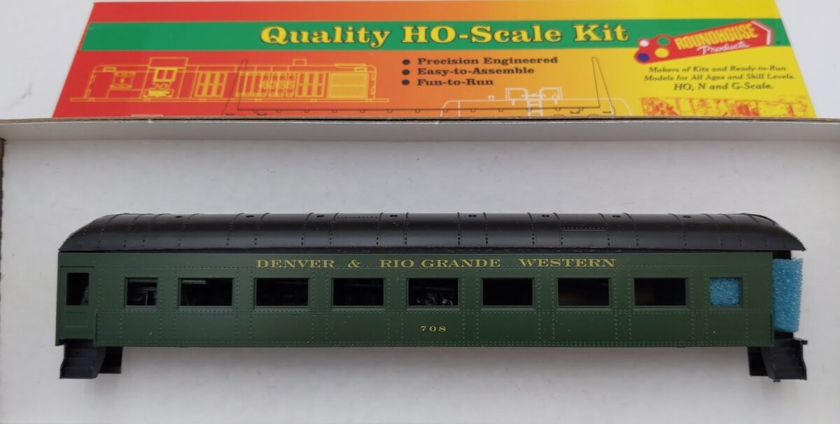 Roundhouse 06270 HO Denver & Rio Grande Western 60' Harriman Coach Road #708 Kit