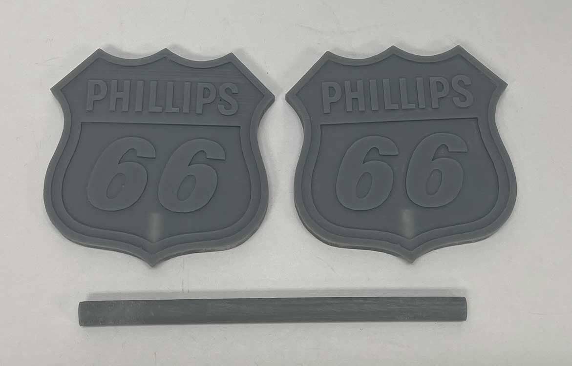 Phoenix Precision Models 31649 HO Phillips 66 Gas Station Sign w/ Pole 3D Kit