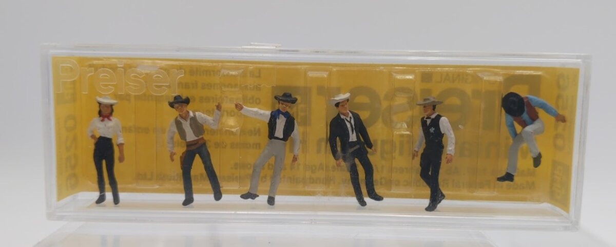 Preiser 0256 HO Scale Wild West Men Figures (Set of 6)