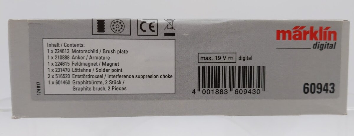 Marklin 60943 Digital High Efficiency Conversion Motor Set
