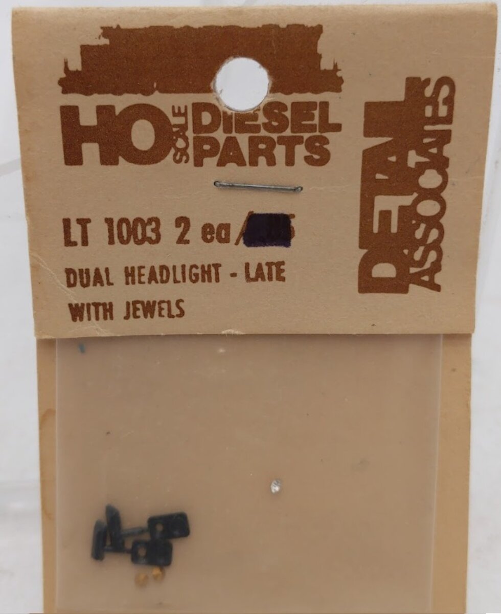 Detail Associates LT10003 HO Scale Dual Headlight Late With Jewels (Pack of 2)
