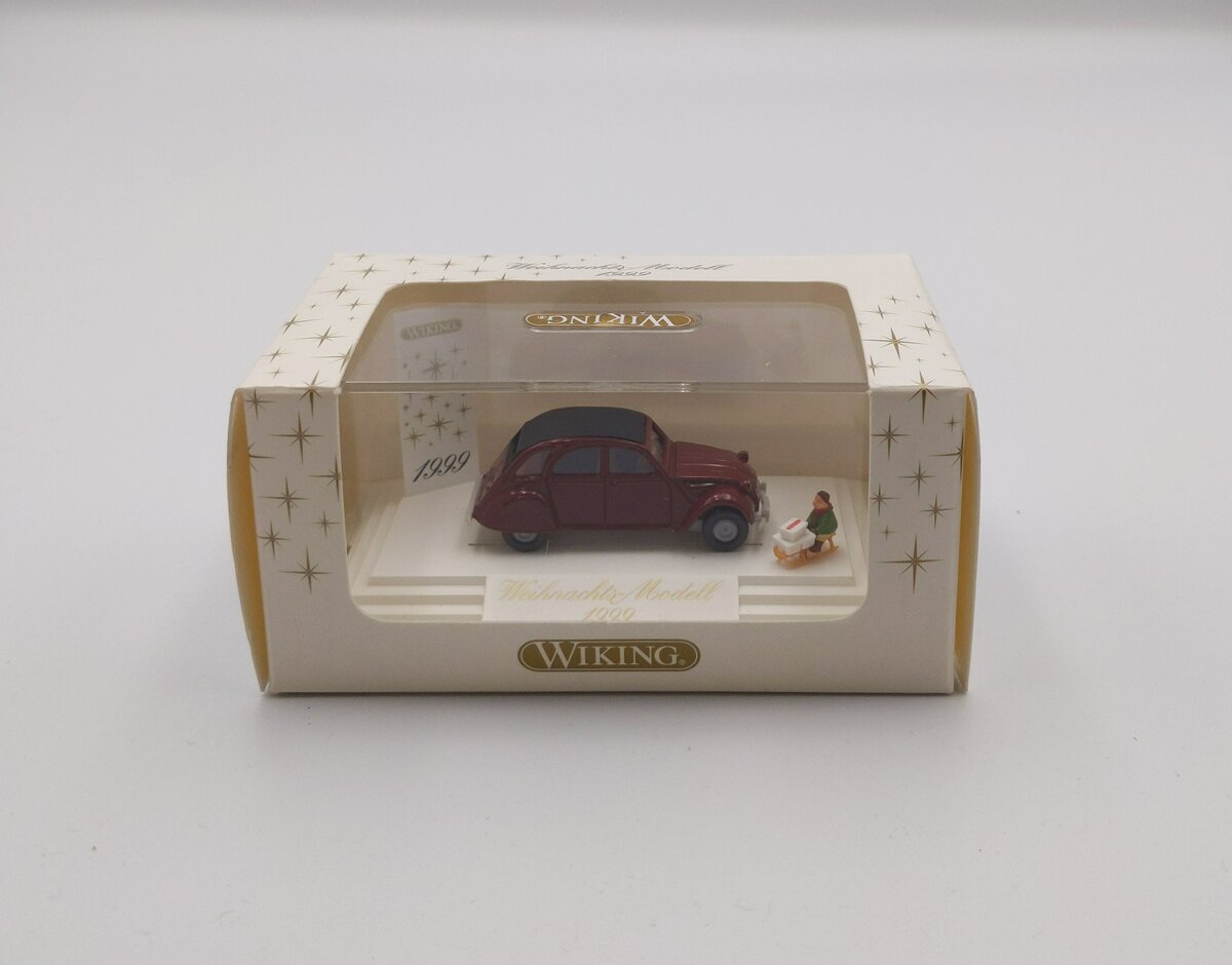 Wiking 7980334 1:87 1999 Citroen 2 CV Duck Christmas Model Car