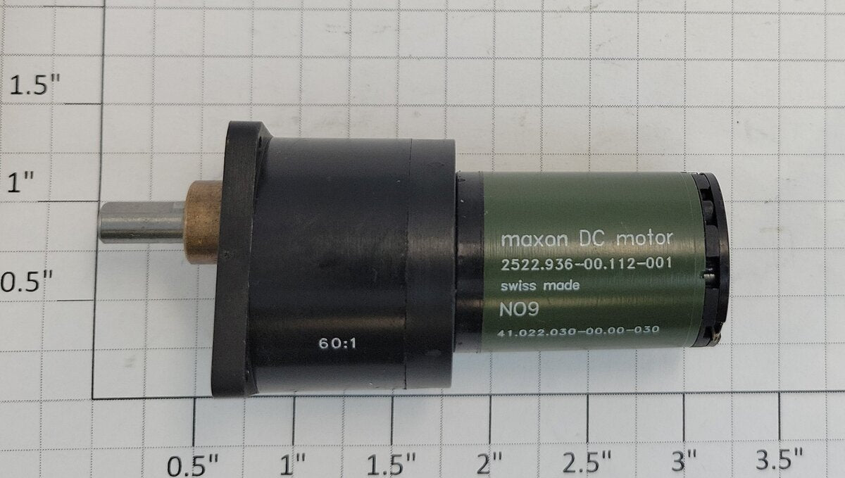 maxon 2522.936-00.112-001 12V DC Motor with Gear Box 57mm x 22mm @ 60:1 Ratio 48