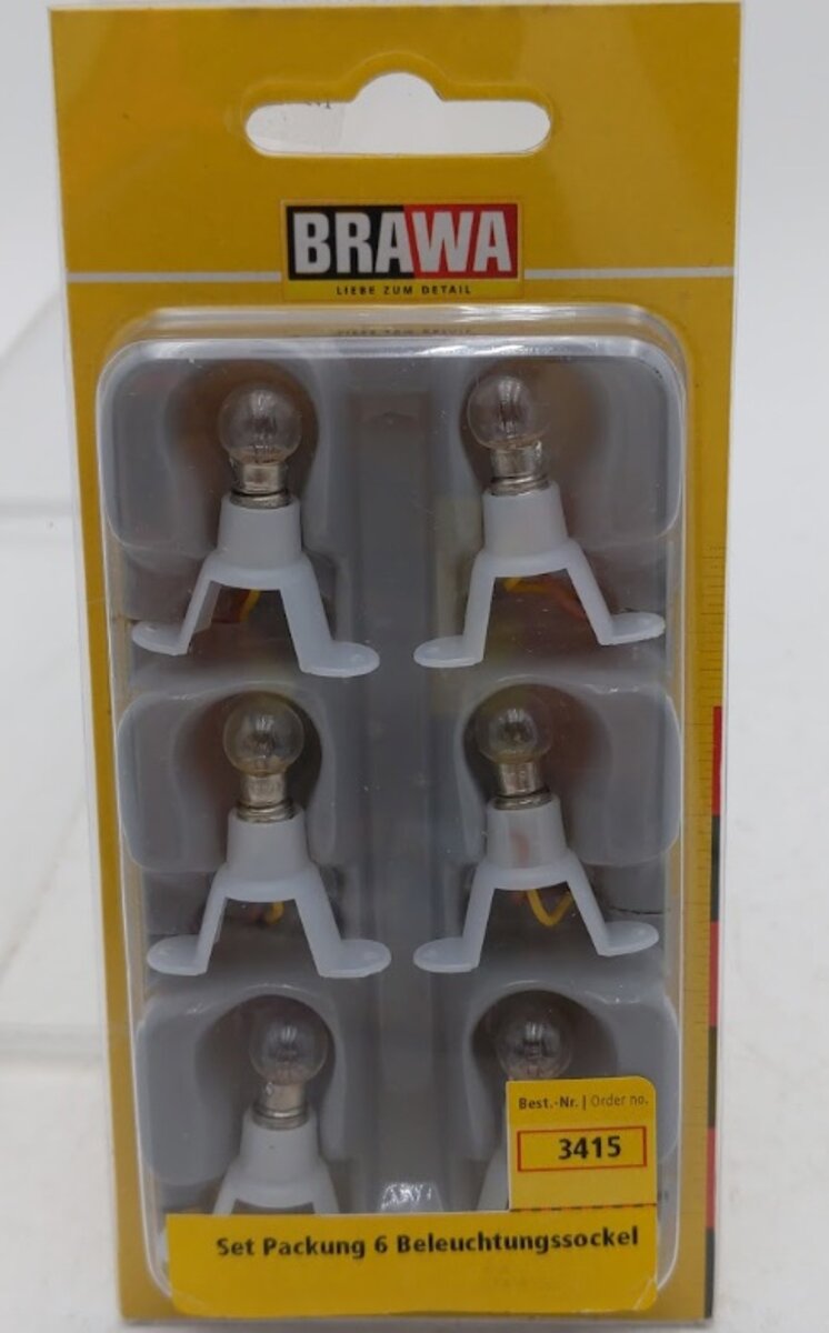 Brawa 3415 HO Scale Interior Building Lights (Set of 6)