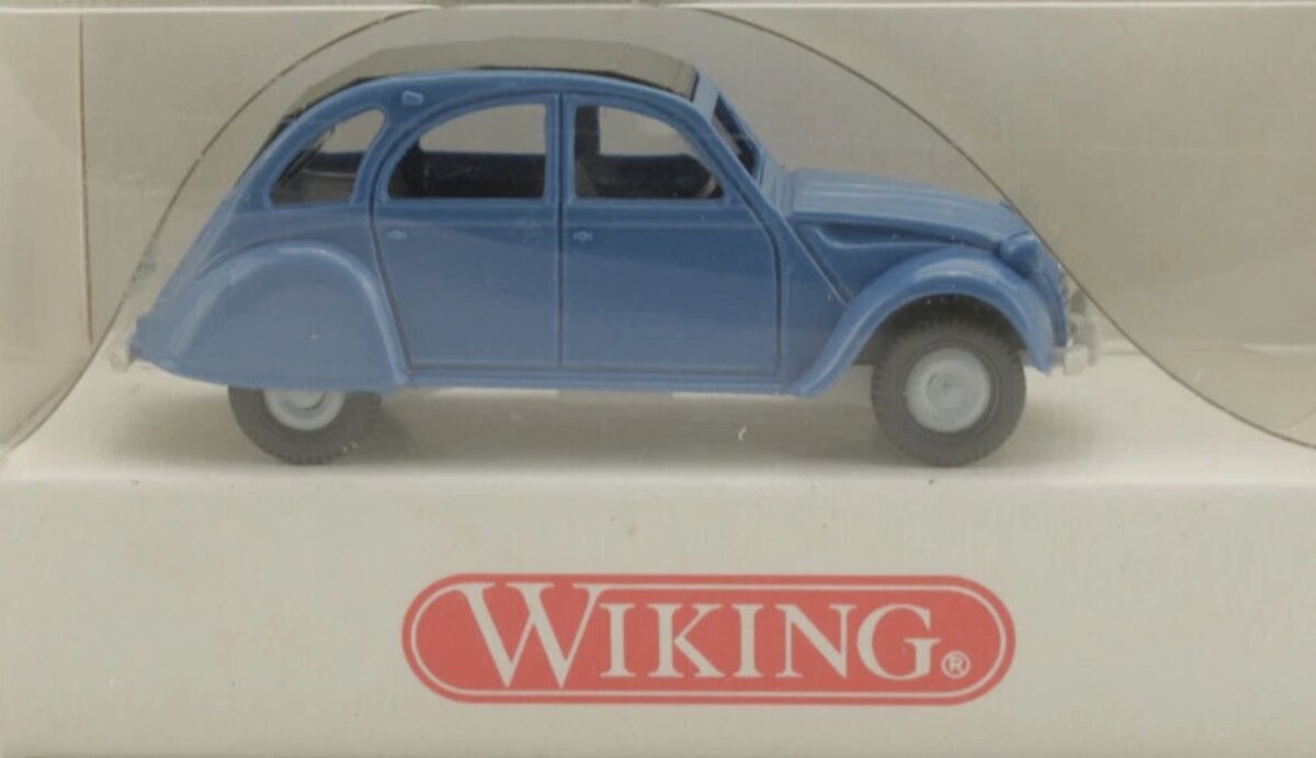 Wiking 809 01 201:87 Scale Blue and Black Top Old Timer Citroen 2 CV