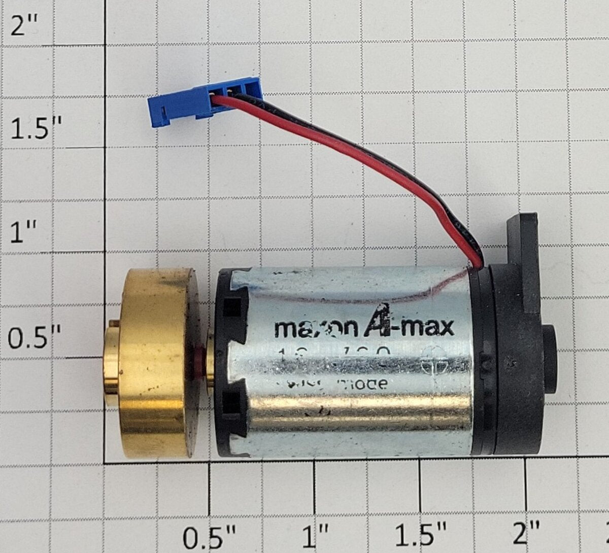 maxon 167760 20 Volt DC Motor with Gearbox Assembly and Wires