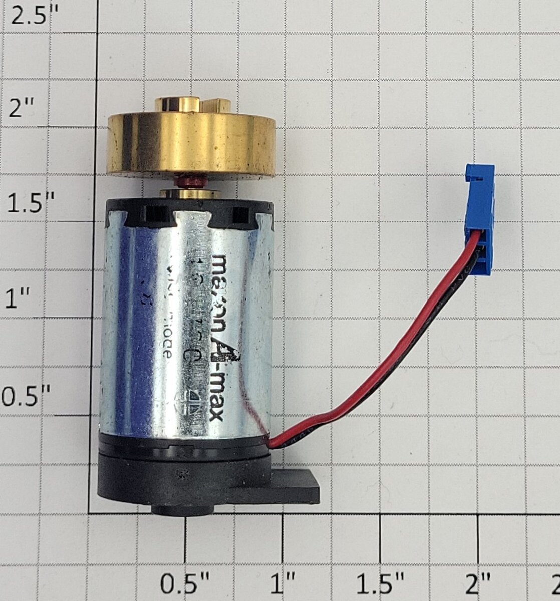 maxon 167760 20 Volt DC Motor with Gearbox Assembly and Wires