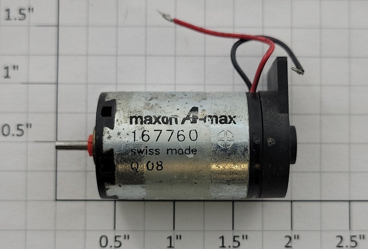 Maxon 167760 20-Volt DC Motor with Gearbox Assembly and Wires