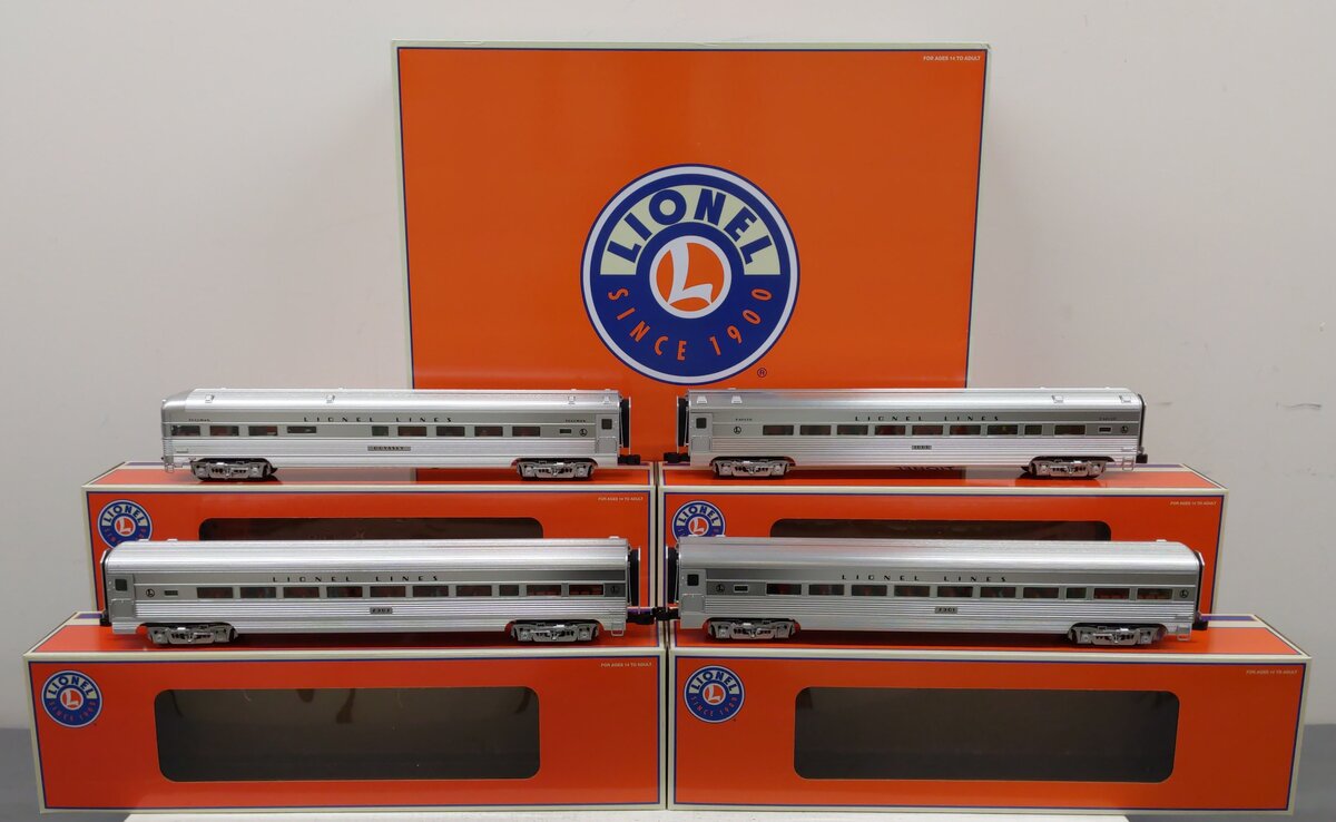 Lionel 2527190 O Lionel Lines 18'' Aluminum Passenger Car Set (Set of 4) EX/Box