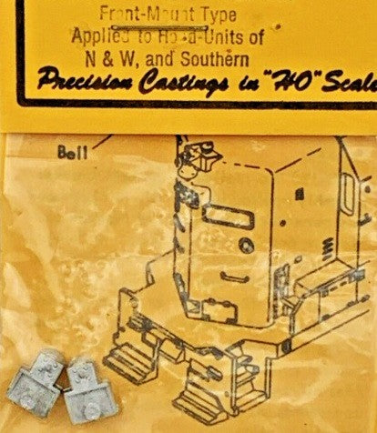 Details West BE-135 HO Scale Front Mount Type Bells Hood Units (Pack of 2)