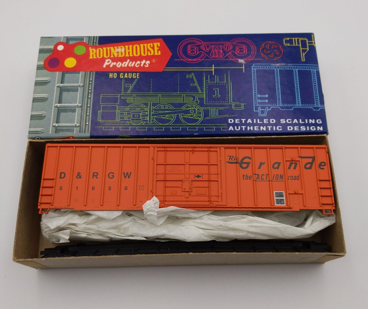 Roundhouse 3629 HO D & RGW Rio Grande Boxcar Kit #61650