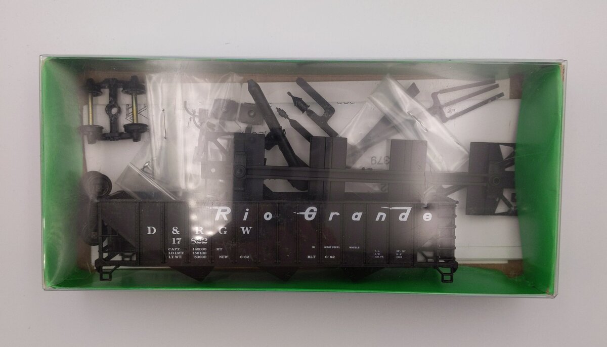 Bowser 56890 HO D & RGW Rio Grande 70 Ton Hopper Kit #17822