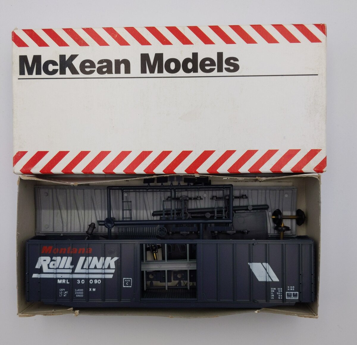 McKean 808 HO Montana Rail Link Boxcar Kit #30090
