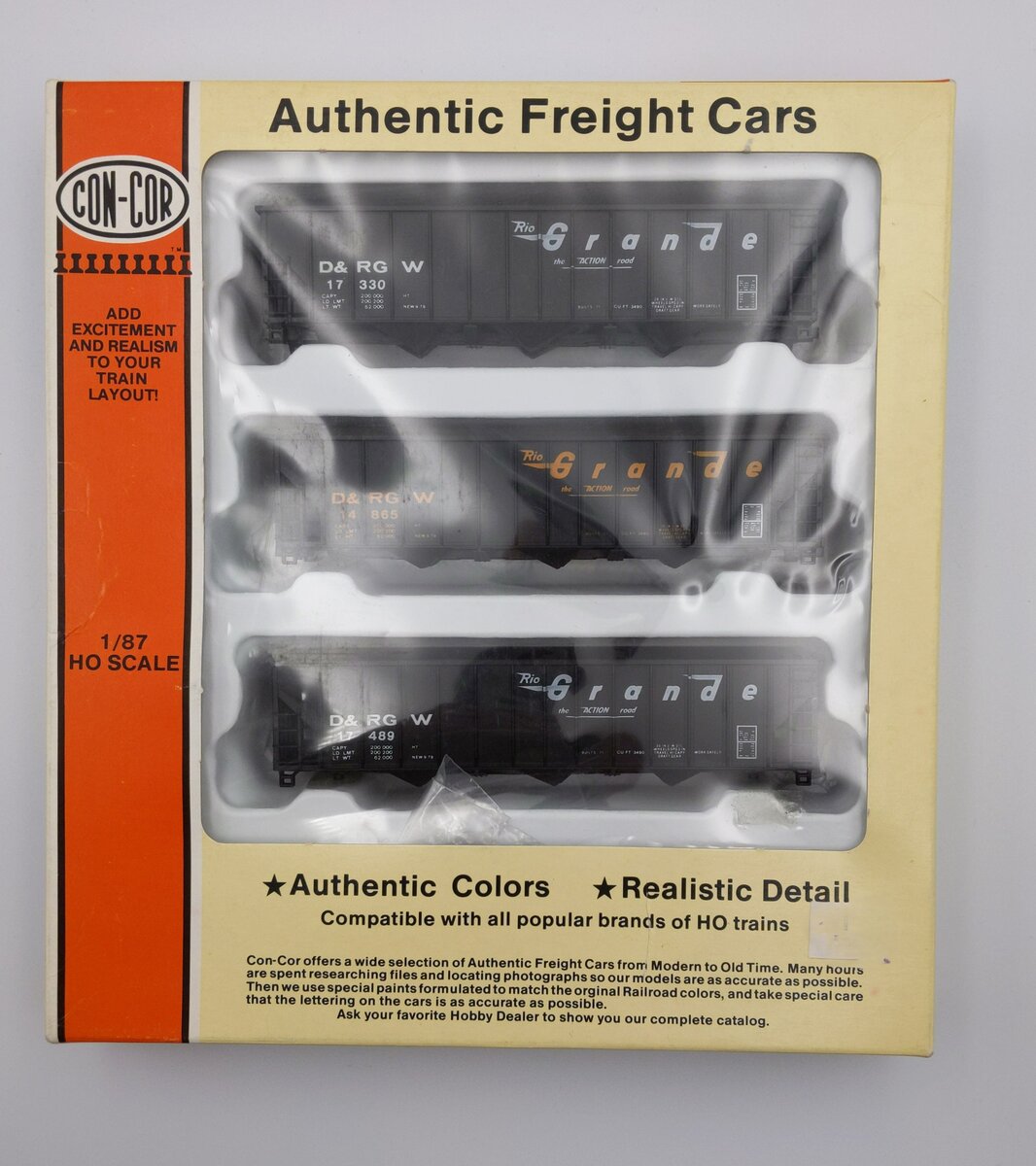 Con-Cor 01-930102 Denver & Rio Grande Western Hopper Kits 3pk
