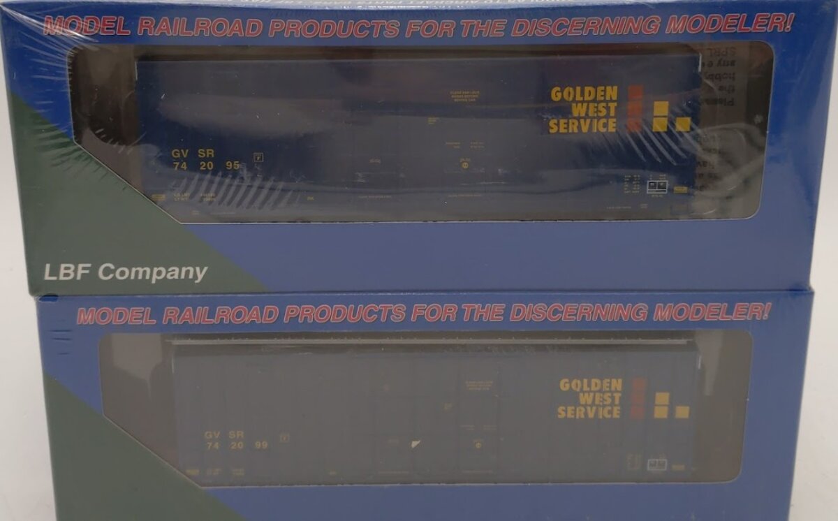 LBF 139202 HO Scale Golden West Service 50' High Cube Boxcar Kit (Set of 2)