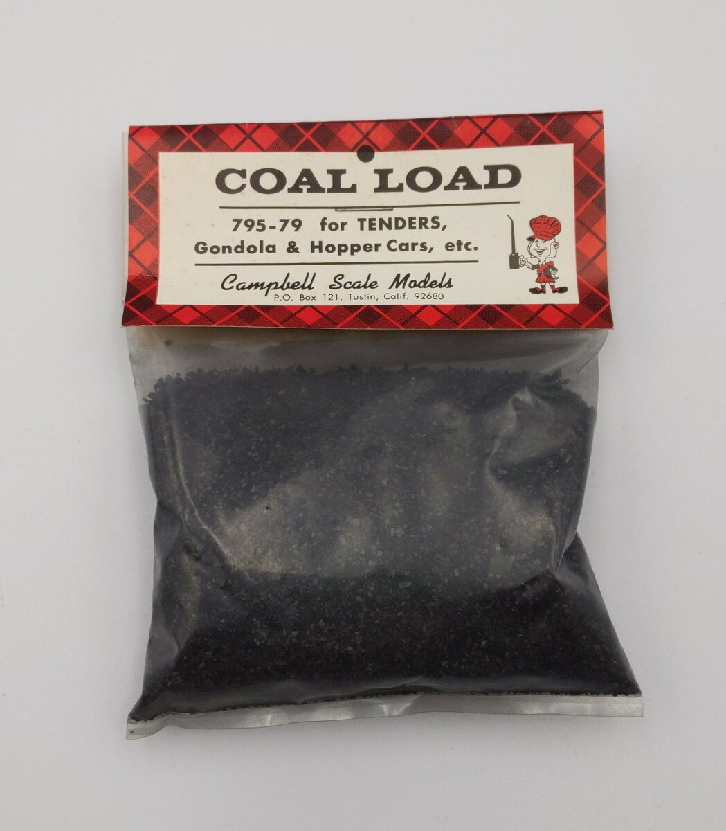 Campbell Scale Models 795-79 Coal Load for Hoppers, Tenders, Gondolas.