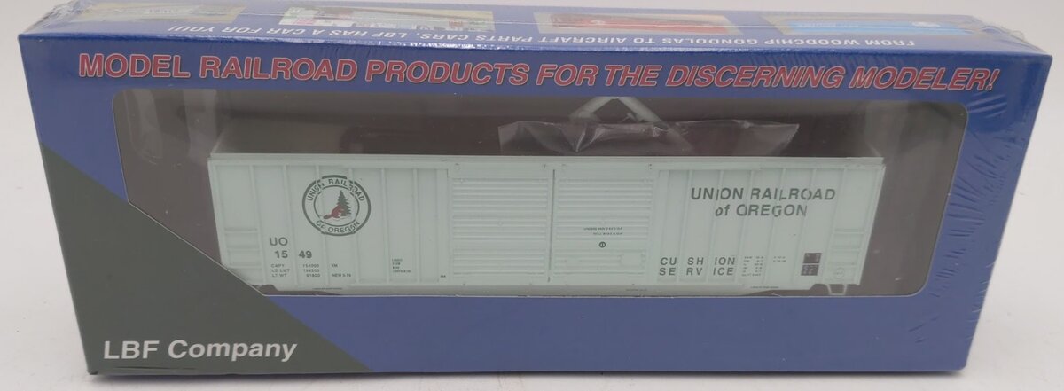 LBF 1225 HO Scale Union Railroad Of Oregon 52' ACF Boxcar Road # 1549 Kit
