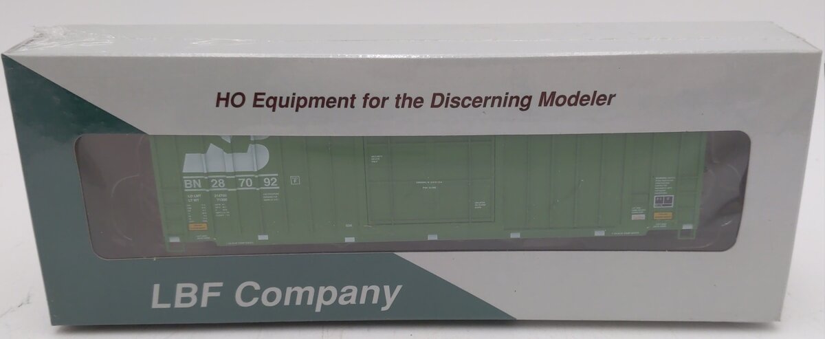 LBF 1301 HO Scale Burlington Northern 50' Hi Cube Boxcar Road # 287092 Kit