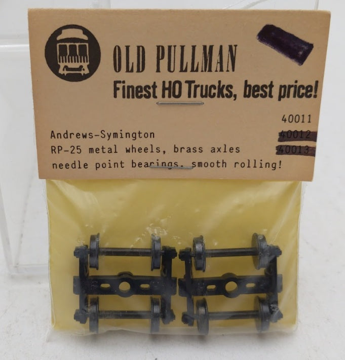 Old Pullman 40011 HO Scale Adrews-Symington RP-25 Metal Wheels (Pack of 2)