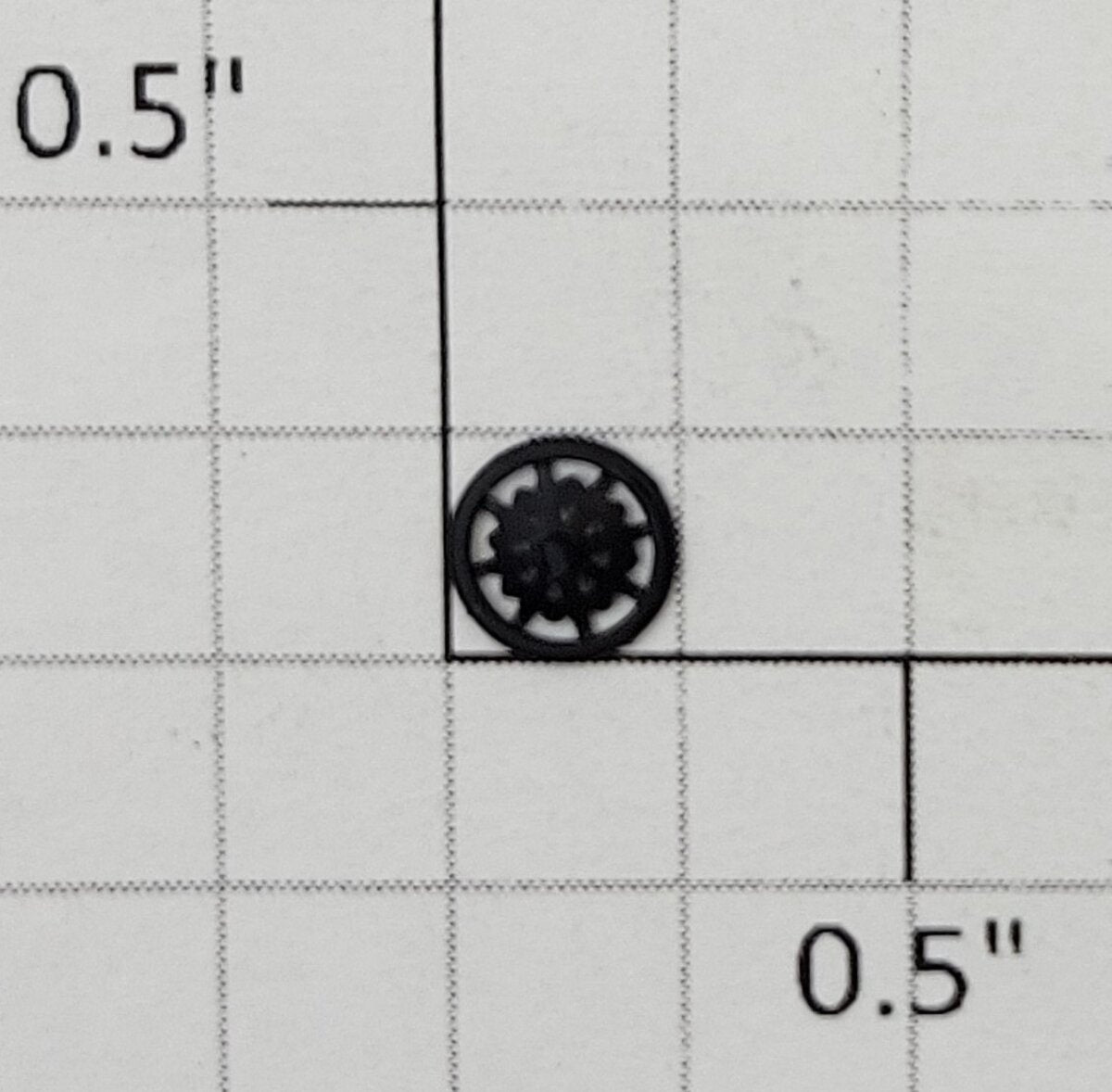 Roundhouse 74293 HO Black Plastic Caboose Brake Wheel