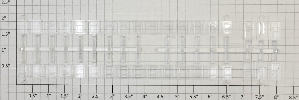 Athearn 84853 HO Overland Coach Window Set