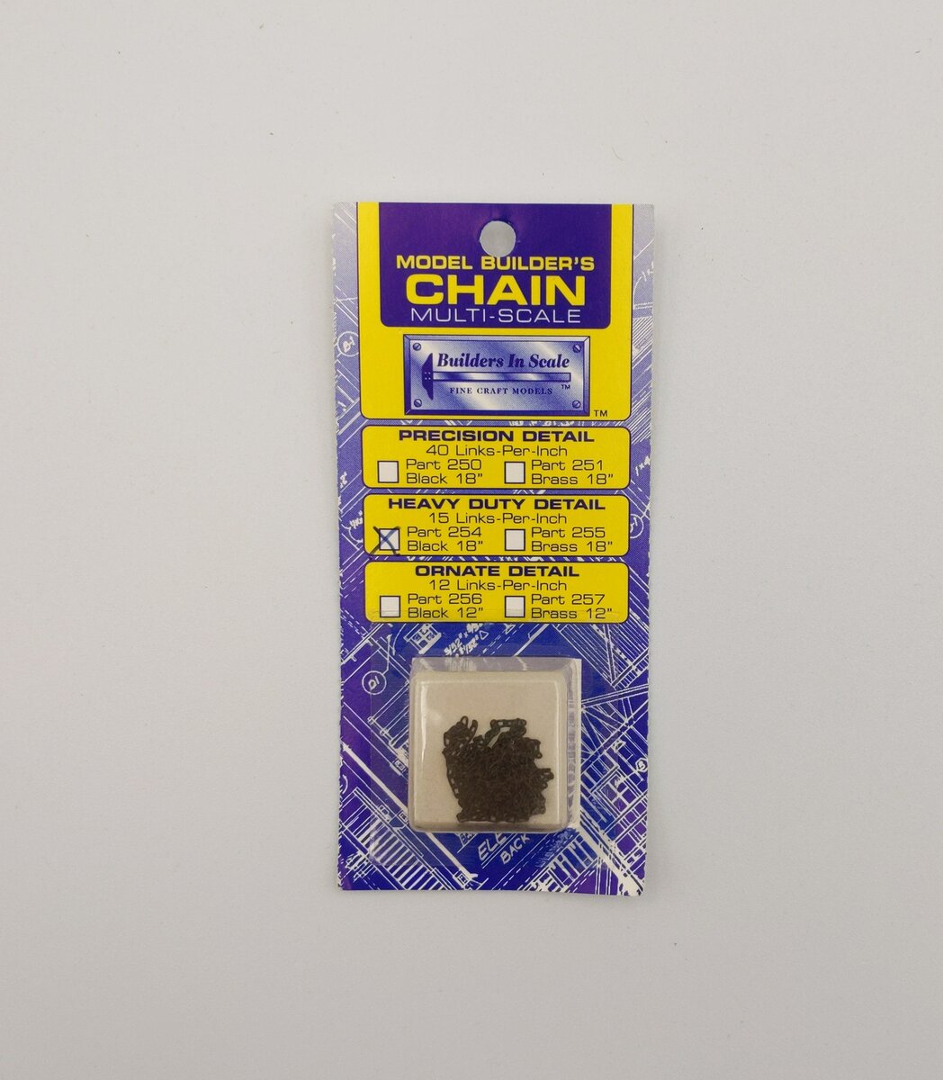 Builders-in-Scale 254 Heavy Duty Detail Builders Black Chain 18