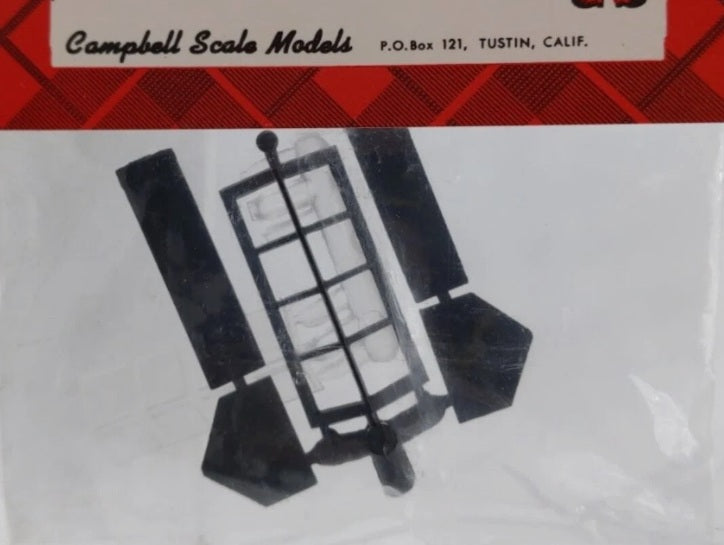 Campbell Scale Models 909 HO Scale Skylights Details Parts Plastic (Pack of 2)