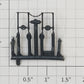 Athearn 67575 HO Gray and White End Rail on Sprue
