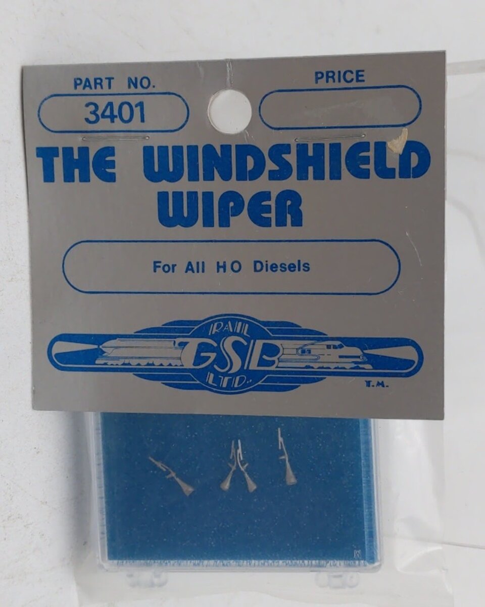 GSB Rail Associates 3401 HO Scale Detailing Windshield Wipers Metal Kit