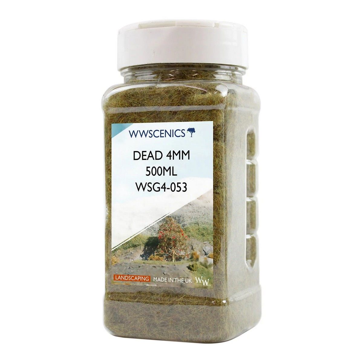 WWScenics WSG4-053 4mm Dead Static Grass - 500 ml. Canister