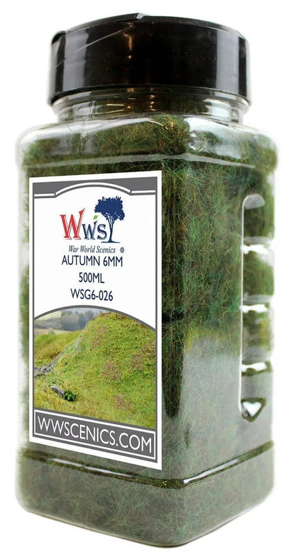 WWScenics WSG6-026 6mm Autumn Static Grass - 500 ml. Canister