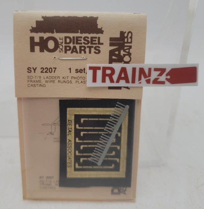 Detail Associates SY2207 HO Scale SD-7/9 Ladder Kit Photo Etched Frame Wire Rung