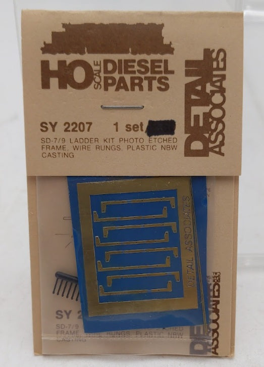 Detail Associates SY2207 HO SD-7/9 Ladder Kit Photo Etched Frame Wire Rungs